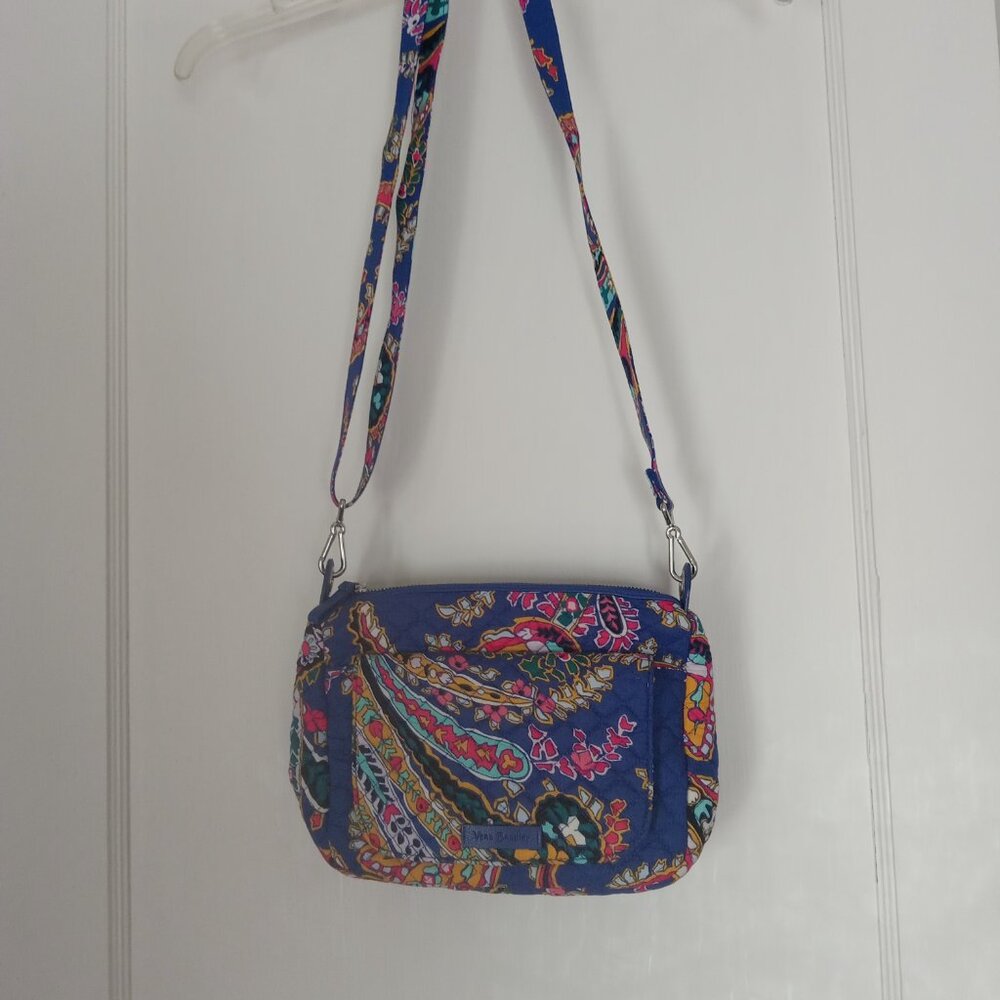 Vera Bradley Blue Paisley design cloth crossbody bag new